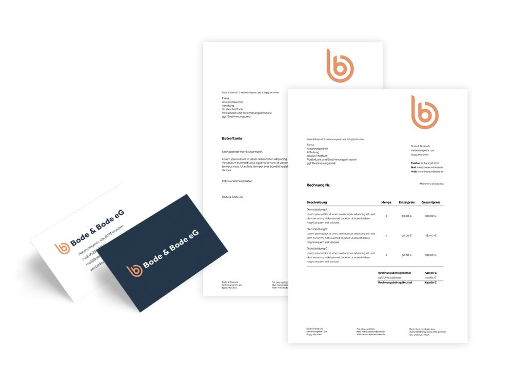 Geschäftspapier Visitenkarten Corporate Design - Print Paket IV - Immobiliemakler