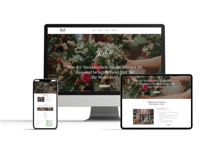 Kleine Website erstellen lassen -  Homepage Blumen Floristik