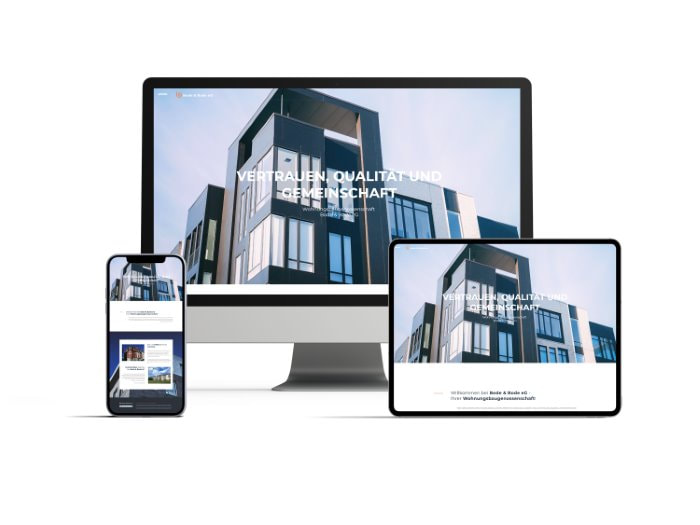 Kleine Website erstellen lassen - Webdesign Immobilienmakler Wohnungsbaugesellschaft