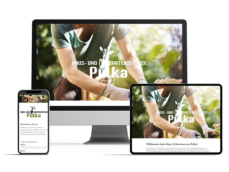 Webdesign Handwerker - Website für Gartenservice