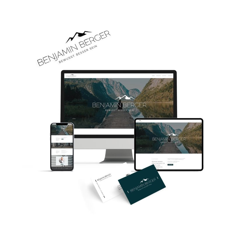 Webdesign Paket mit Logo und Visitenkarten Design - Coach