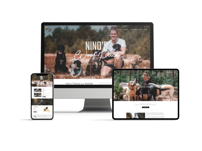 Website erstellen lassen - Hundeservice Dogwalker Hund Futter