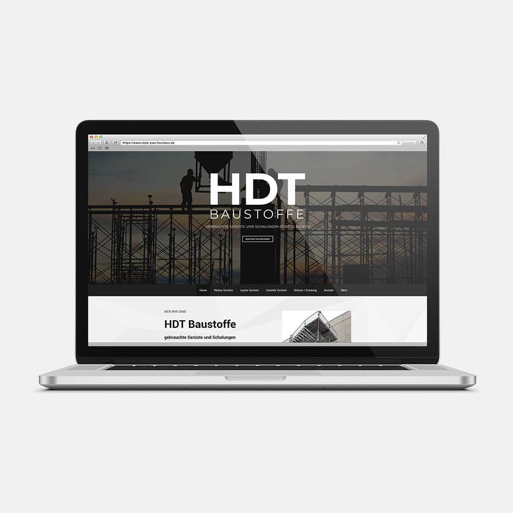 Website Neugestaltung Relaunch - HDT Baustoffe